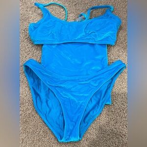 Blue velvet triangl bikini